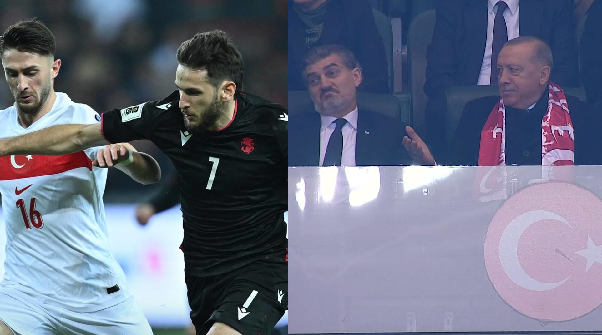 განსხვავებული ემოციები – თურქეთისა და საქართველოს პრეზიდენტების რეაქცია, როდესაც თურქეთმა მე-3 გოლი გაგვიტანა